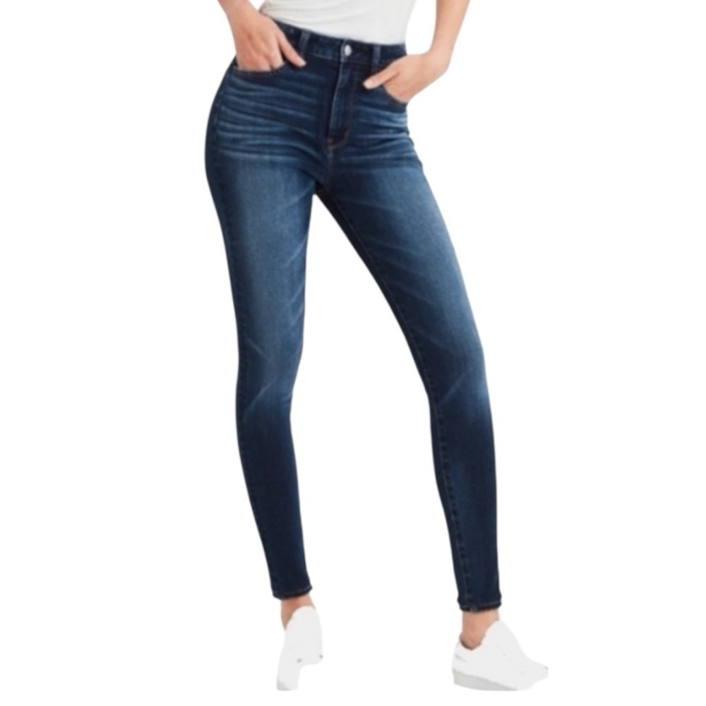 AMERICAN EAGLE Super High-Rise Jeggings Dark Wash Size 2 W26 L28 NWOT